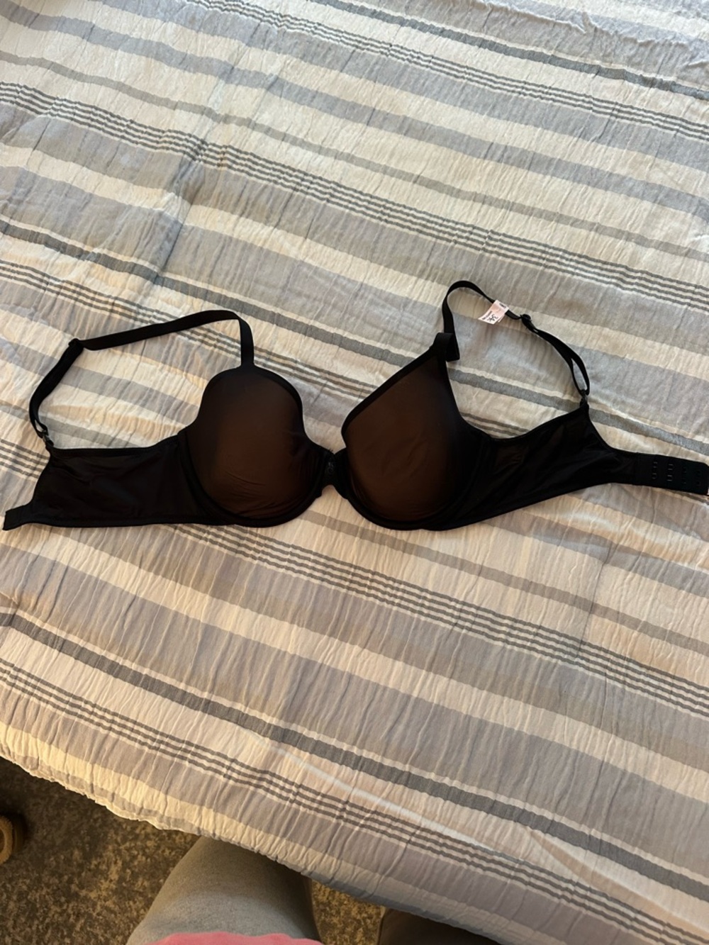 Victoria's Secret Nude Push-Up Bra with Black Trim